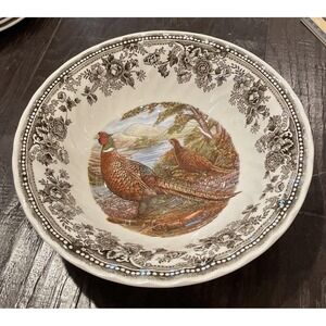 Queens Quintessential Game England Pheasants‎ Serving Vegetable Bowl 9 Inch